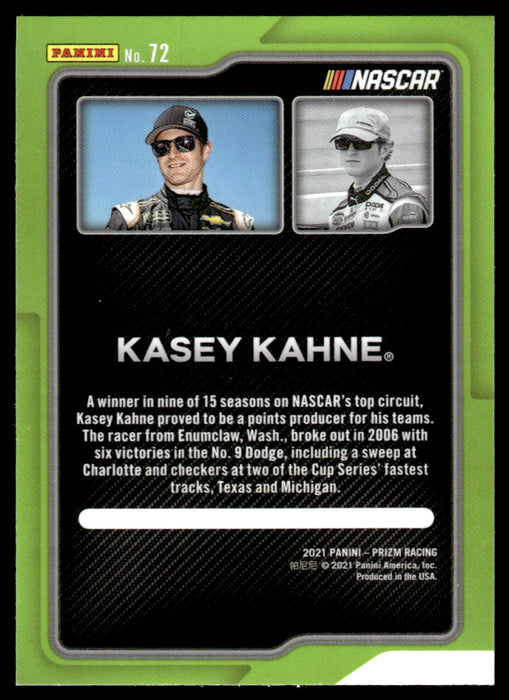 Kasey Kahne 2021 Panini Prizm Racing Flashbacks Back of Card