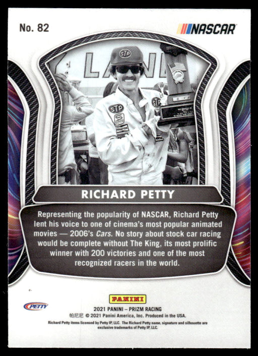 Richard Petty 2021 Panini Prizm Racing Legends Back of Card