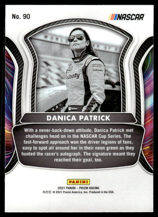 Danica Patrick 2021 Panini Prizm Racing Legends Back of Card