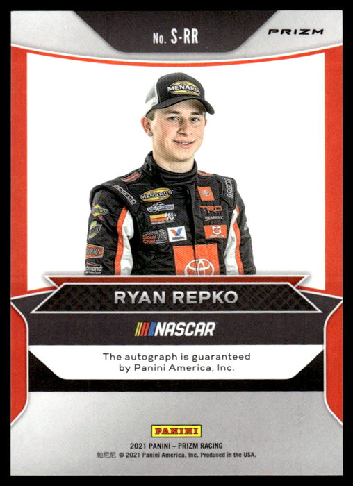 Ryan Repko 2021 Panini Prizm Signing Sessions Prizm Back of Card