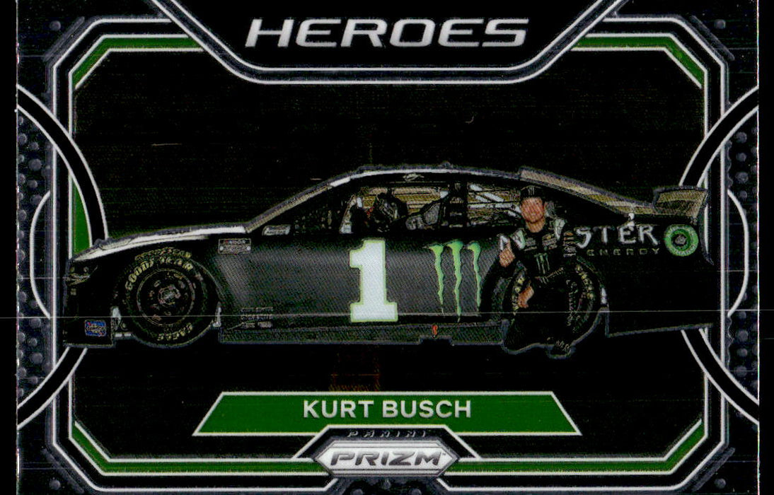 Kurt Busch 2021 Panini Prizm Racing Heros Front of Card