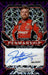 Justin Allgaier 2021 Panini Prizm Purple Velocity Patented Penmanship Front of Card