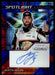 Austin Dillon 2021 Panini Prizm Hyper Red & Blue Spotlight Signatures Front of Card