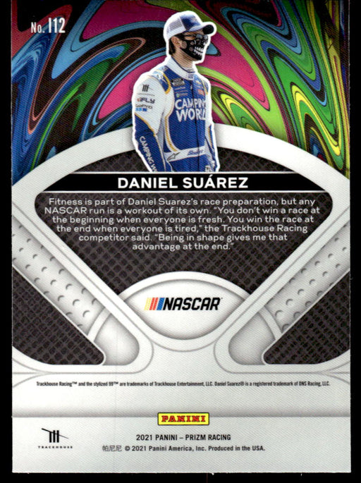 Daniel Suarez 2021 Panini Prizm Racing Illumination Back of Card