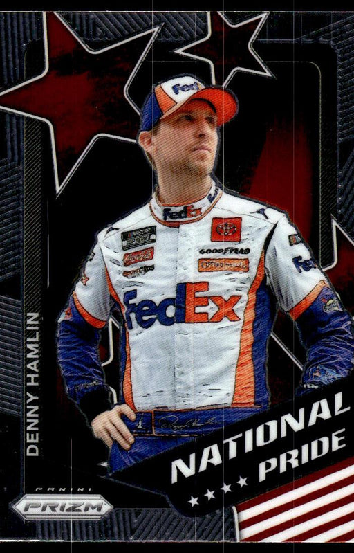 Denny Hamlin 2021 Panini Prizm Racing National Pride Front of Card