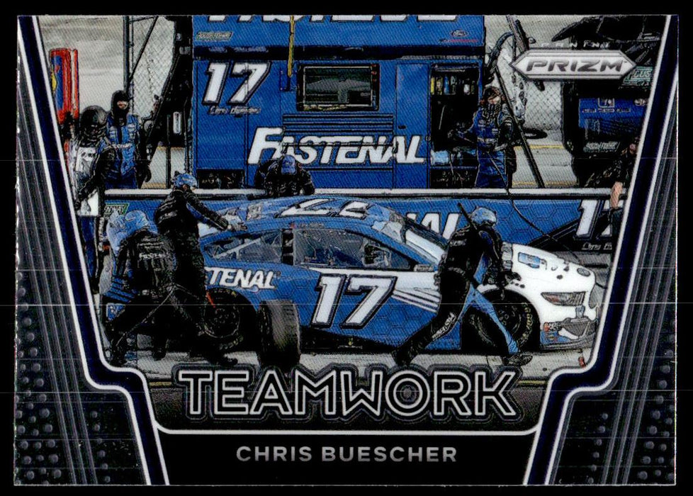 Chris Buescher 2021 Panini Prizm Racing Teamwork Front of Card