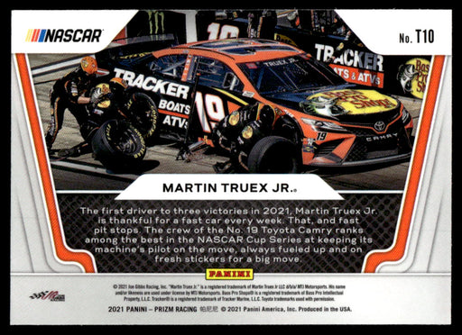 Martin Truex Jr. 2021 Panini Prizm Racing Teamwork Back of Card