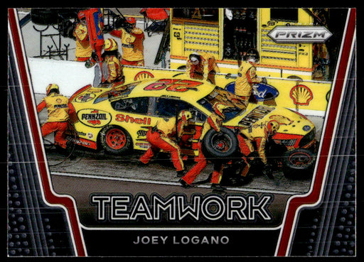 Joey Logano 2021 Panini Prizm Racing Teamwork Front of Card