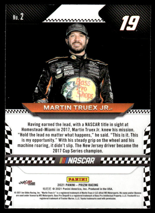 Martin Truex Jr. 2021 Panini Prizm Racing Variation Back of Card