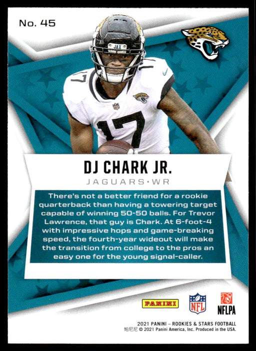 DJ Chark Jr. 2021 Panini Rookies & Stars Purple Back of Card