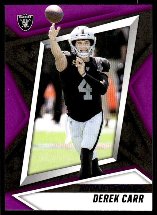 Derek Carr 2021 Panini Rookies & Stars Purple Front of Card