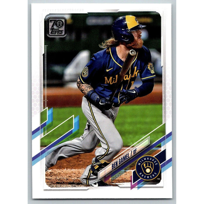 2021 Topps Baseball Complete Set Ben Gamel Milwaukee Brewers #458 - Collectible Craze America