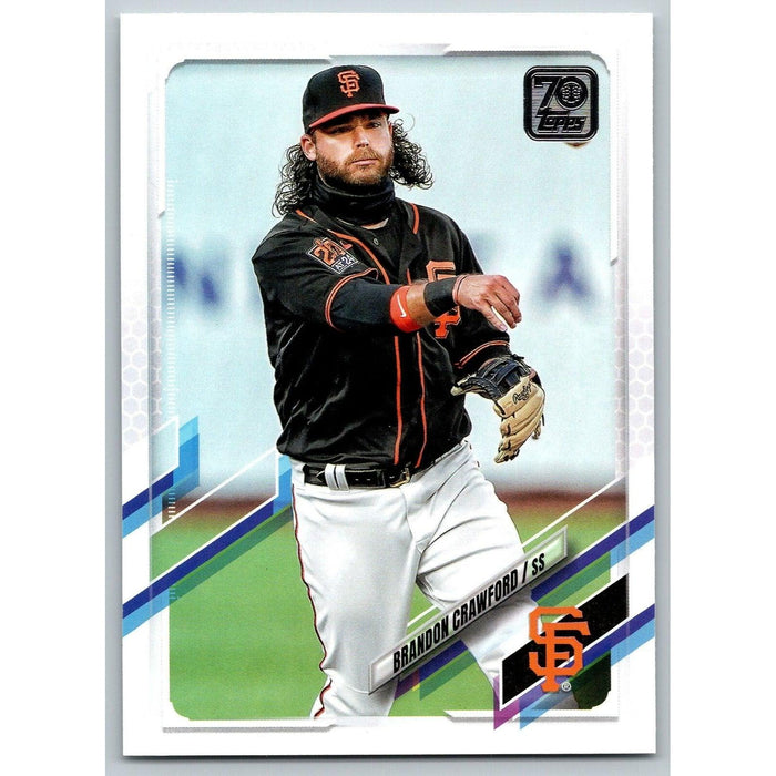 2021 Topps Baseball Complete Set Brandon Crawford San Francisco Giants #315 - Collectible Craze America