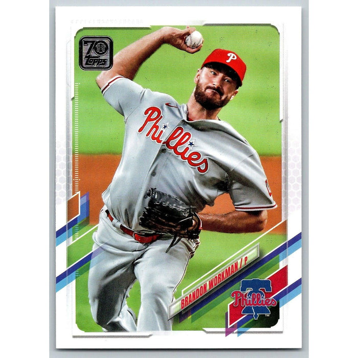 2021 Topps Baseball Complete Set Brandon Workman Philadelphia Phillies #160 - Collectible Craze America