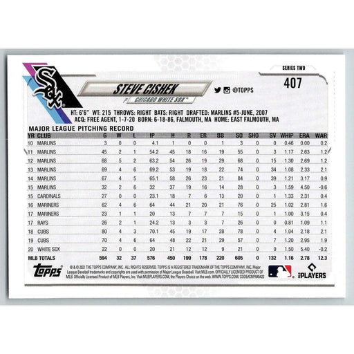 2021 Topps Baseball Complete Set Chicago White Sox Chicago White Sox #407 - Collectible Craze America