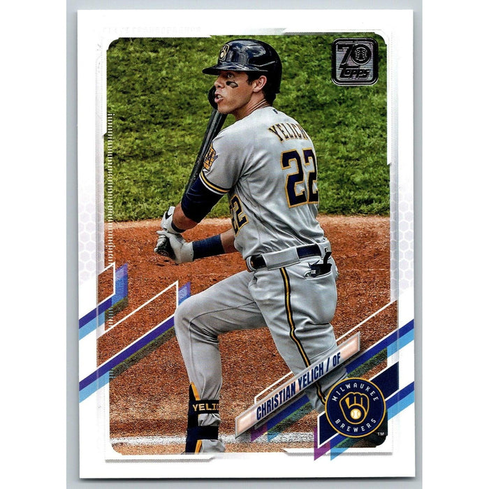 2021 Topps Baseball Complete Set Christian Yelich Milwaukee Brewers #100 - Collectible Craze America