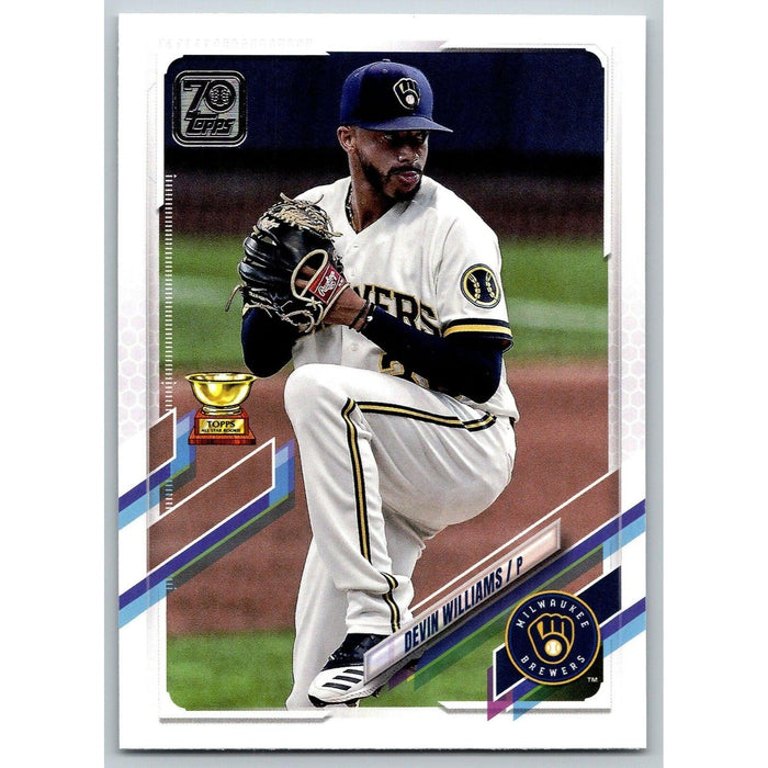 2021 Topps Baseball Complete Set Devin Williams Milwaukee Brewers #485 - Collectible Craze America