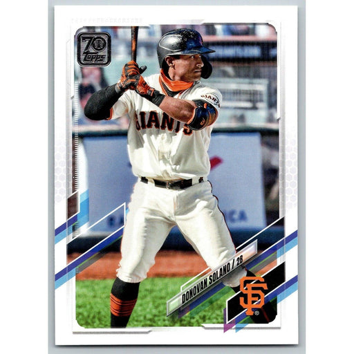 2021 Topps Baseball Complete Set Donovan Solano San Francisco Giants #605 - Collectible Craze America