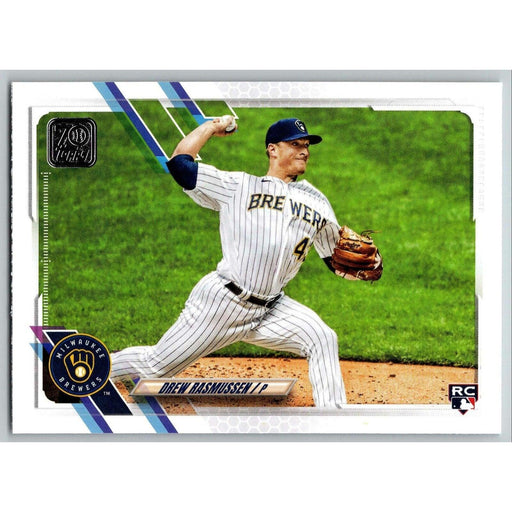 2021 Topps Baseball Complete Set Drew Rasmussen RC Milwaukee Brewers #377 - Collectible Craze America