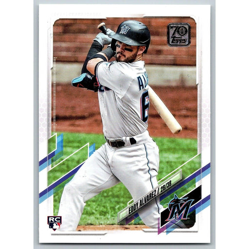 2021 Topps Baseball Complete Set Eddy Alvarez RC Miami Marlins #326 - Collectible Craze America