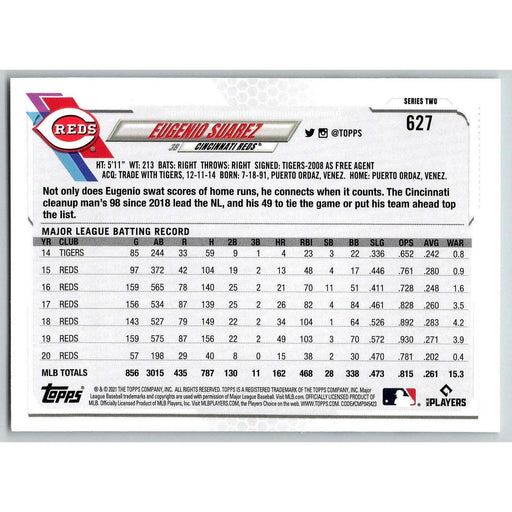 2021 Topps Baseball Complete Set Eugenio Suarez Cincinnati Reds #627 -  Collectible Craze America