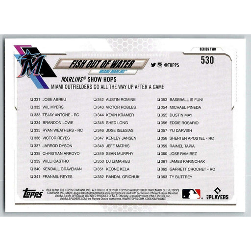 2021 Topps Baseball Complete Set Fish Out Of Water Miami Marlins #530 - Collectible Craze America