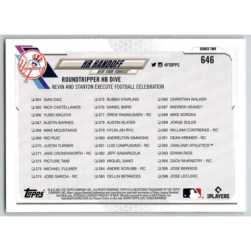 2021 Topps Baseball Complete Set Giancarlo Stanton New York Yankees #646 - Collectible Craze America