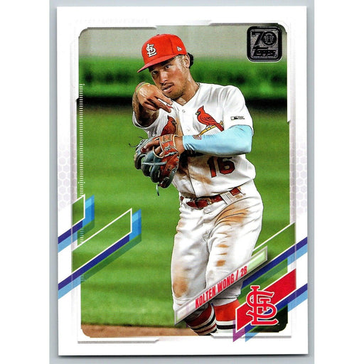 2021 Topps Baseball Complete Set Kolten Wong St. Louis Cardinals #75 - Collectible Craze America