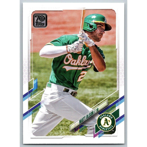 2021 Topps Baseball Complete Set Matt Olson Oakland Athletics #218 - Collectible Craze America