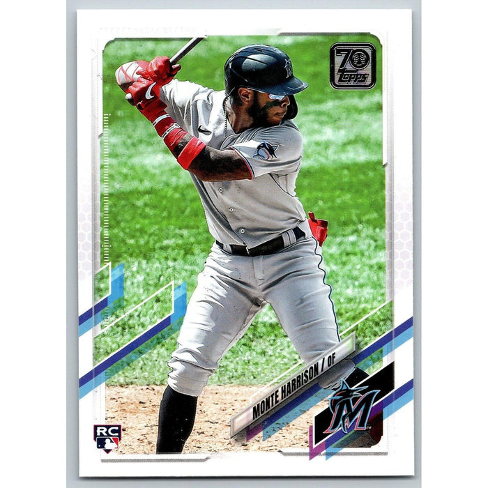 2021 Topps Baseball Complete Set Monte Harrison RC Miami Marlins #126 - Collectible Craze America