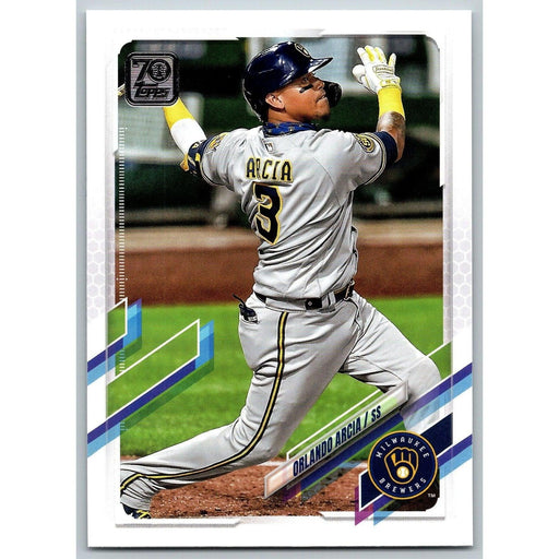 2021 Topps Baseball Complete Set Orlando Arcia Milwaukee Brewers #91 - Collectible Craze America