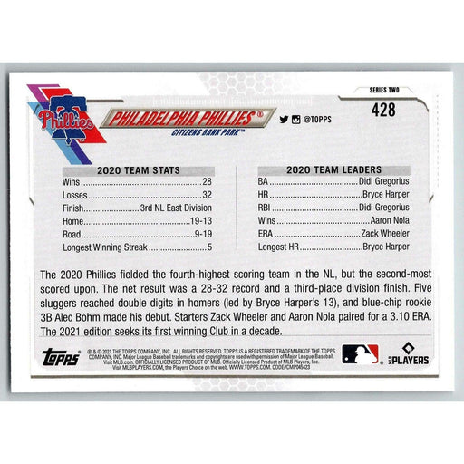 2021 Topps Baseball Complete Set Philadelphia Phillies Philadelphia Phillies - Collectible Craze America