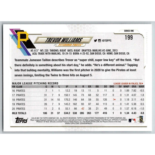 2021 Topps Baseball Complete Set Pittsburgh Pirates Pittsburgh Pirates #199 - Collectible Craze America