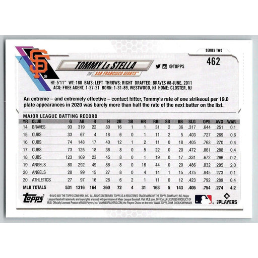 2021 Topps Baseball Complete Set Tommy La Stella San Francisco Giants #462 - Collectible Craze America