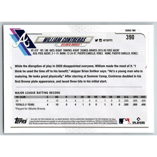 2021 Topps Baseball Complete Set William Contreras RC Atlanta Braves #390 - Collectible Craze America