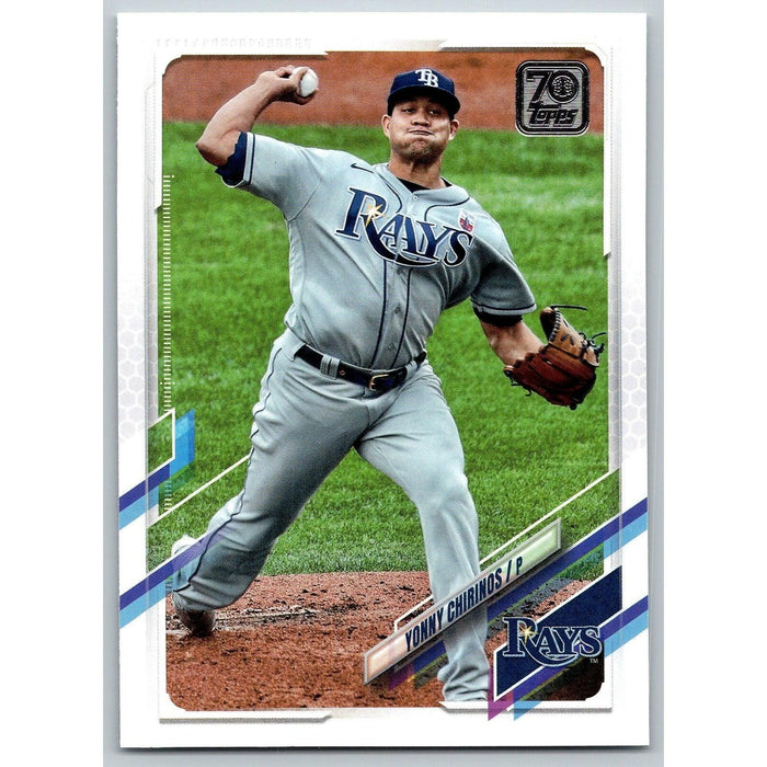 2021 Topps Baseball Complete Set Yonny Chirinos Tampa Bay Rays #592 - Collectible Craze America