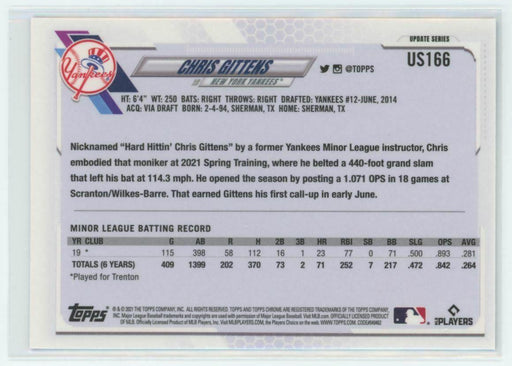 2021 Topps Chrome Sapphire Edition #US166 Chris Gittens RC New York Yankees - Collectible Craze America