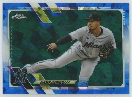 2021 Topps Chrome Sapphire Edition #US168 Elieser Hernandez Miami Marlins - Collectible Craze America