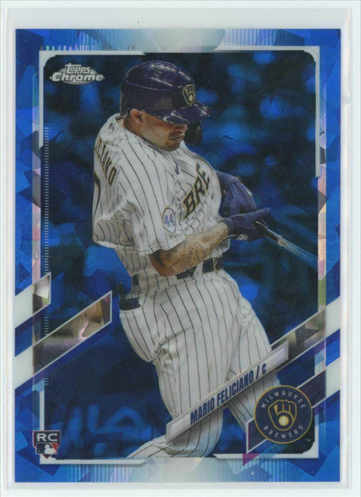 2021 Topps Chrome Sapphire Edition #US174 Mario Feliciano RC Milwaukee Brewers - Collectible Craze America