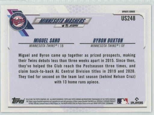 2021 Topps Chrome Sapphire Edition #US248 Minnesota Mashers: Twins Tag Team - Collectible Craze America