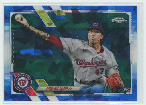 2021 Topps Chrome Sapphire Edition #US266 Sterling Sharp RC Washington Nationals - Collectible Craze America