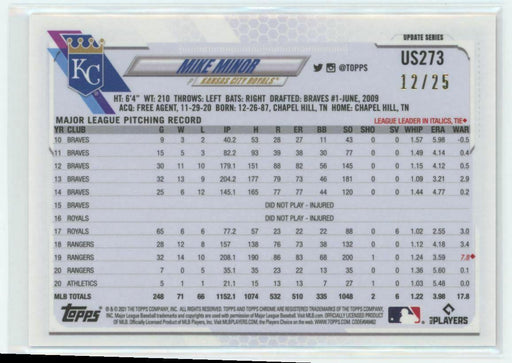 2021 Topps Chrome Sapphire Edition #US273 Mike Minor Kansas City Royals 12/25 - Collectible Craze America