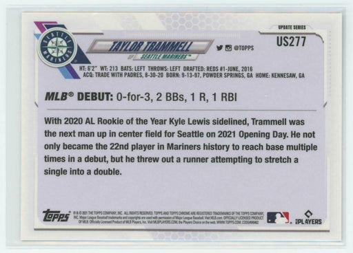 2021 Topps Chrome Sapphire Edition #US277 Taylor Trammell RC Seattle Mariners - Collectible Craze America