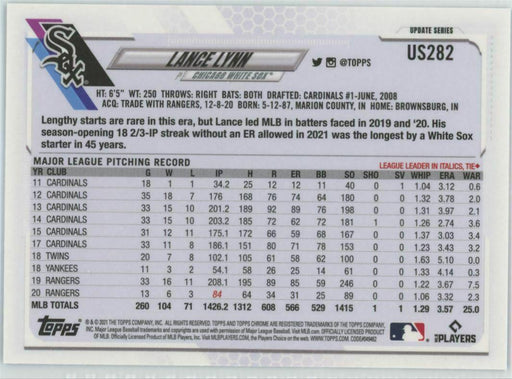 2021 Topps Chrome Sapphire Edition #US282 Lance Lynn Chicago White Sox - Collectible Craze America