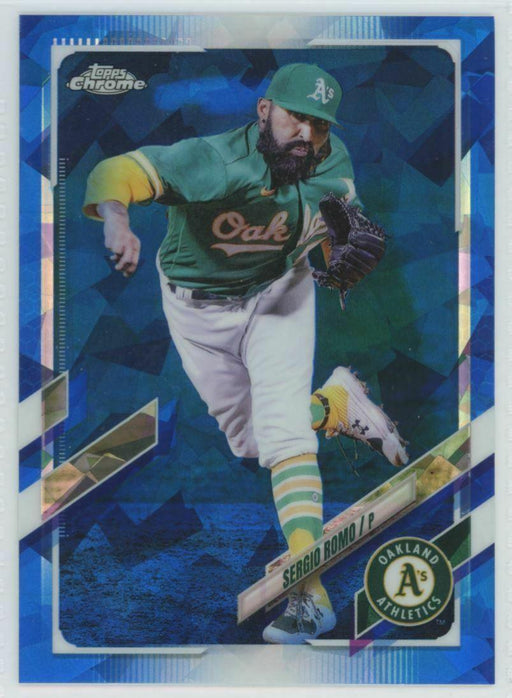 2021 Topps Chrome Sapphire Edition #US283 Sergio Romo Oakland Athletics - Collectible Craze America