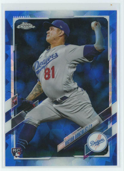 2021 Topps Chrome Sapphire Edition #US76 Victor Gonzalez RC Los Angeles Dodgers - Collectible Craze America