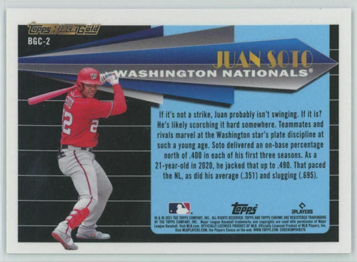 MLB Juan Soto Washington Nationals Topps Black Gold Insert