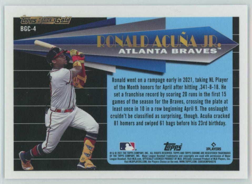 2021 Topps Chrome Update #BGC-4 Ronald AcuÃ±a Jr. Atlanta Braves Black —  Collectible Craze America