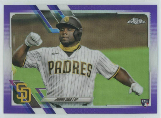 2021 Topps Chrome Update #USC13 Jorge Ona RC San Diego Padres Purple Parallel - Collectible Craze America