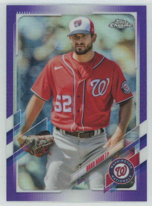 2021 Topps Chrome Update #USC29 Brad Hand Washington Nationals Purple Parallel - Collectible Craze America